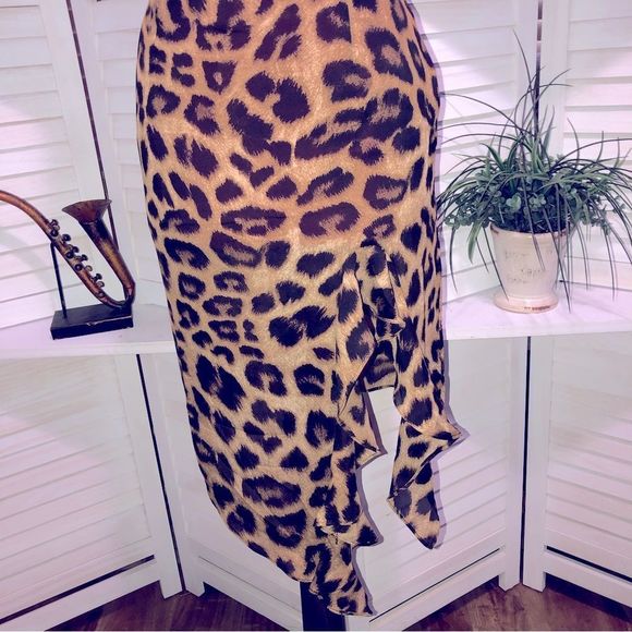 NWT animal print cocktail party dress Sz S - Picture 7 of 9